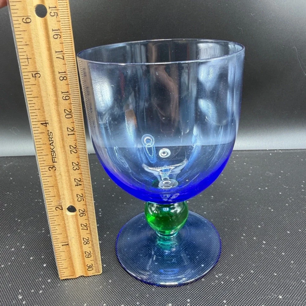 Royal Doulton Carmina Cups GobletsBarware Brandy‎ Snifters Green Ball Stem Set